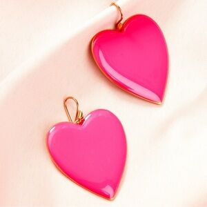 Stella & Dot | Earrings | Amore Enamel | Pink